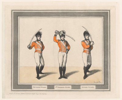 Outside Guard, St. Georges Guard, Inside Guard, 1798. szeptember 1., 1798. szeptember 1. alkotó: Thomas Rowlandson