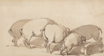 Sertések az etetőnél alkotó: Thomas Rowlandson