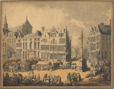 Place de Meir Antwerpenben alkotó: Thomas Rowlandson