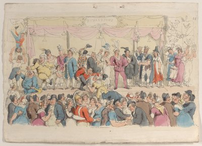 14. tábla: Richardson műsora a Miniatűr világból, 1816., 1816. alkotó: Thomas Rowlandson