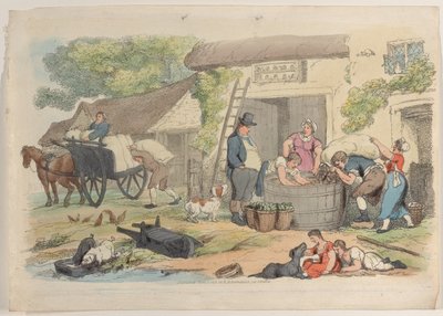 16. tábla, a Miniatűr világból, 1816., 1816. alkotó: Thomas Rowlandson