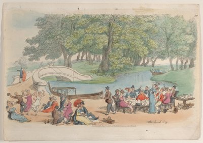 30. tábla: A társasági nap, a Miniatűr világból, 1816., 1816. alkotó: Thomas Rowlandson