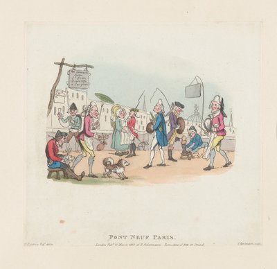 Pont Neuf, Párizs, 1803. május 1., 1803. május 1. alkotó: Thomas Rowlandson