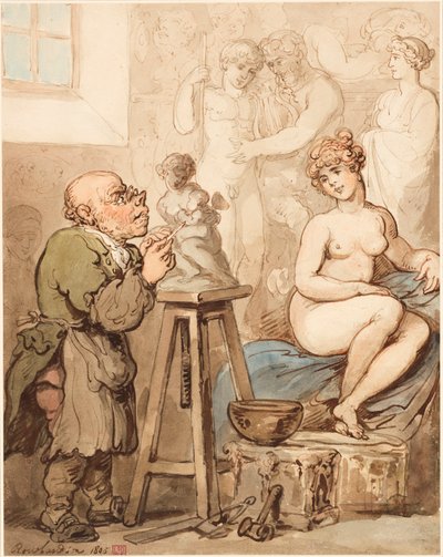 Felkészülés az Akadémiára – Az öreg Joseph Nollekens és Vénusza alkotó: Thomas Rowlandson