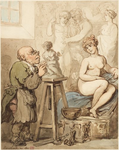 Felkészülés az Akadémiára – Az öreg Joseph Nollekens és Vénusza alkotó: Thomas Rowlandson