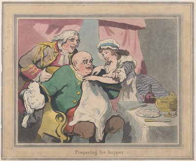 Vacsorára készülődés, 1789. október 22., 1789. október 22. alkotó: Thomas Rowlandson