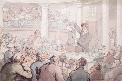 F Accum professzor előadásokat tart a londoni Surrey Institute-ban, 1809 alkotó: Thomas Rowlandson