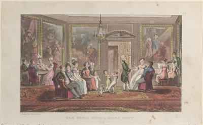 Quae Genus Gives a Grand Party, The History of Johnny Quae Genus, The Li..., 1822. február 1. alkotó: Thomas Rowlandson