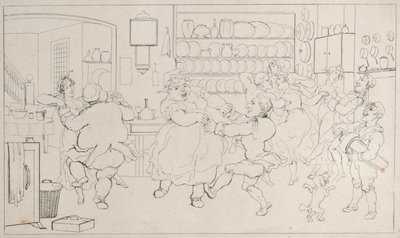 Quae nemzetség a konyha sportjában, The History of Johnny Quoe Genus: the Littl..., 1822-ből. alkotó: Thomas Rowlandson