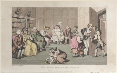 Quae Genus a Quack Doctorral, The History of Johnny Quae Genusból, The Lit..., 1821. október 1.. alkotó: Thomas Rowlandson