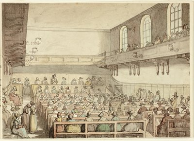 Kvékerek találkozója alkotó: Thomas Rowlandson