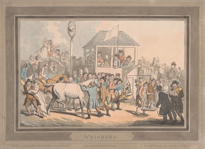 Verseny [hatdarabos készlet]:  2. Mérlegelés alkotó: Thomas Rowlandson