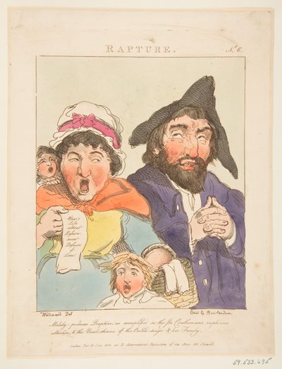 Rapture Le Brun Travested, avagy a szenvedélyek karikatúrái, 1800. január 21. alkotó: Thomas Rowlandson