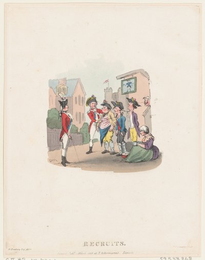 Újoncok, 1803. március 1., 1803. március 1. alkotó: Thomas Rowlandson