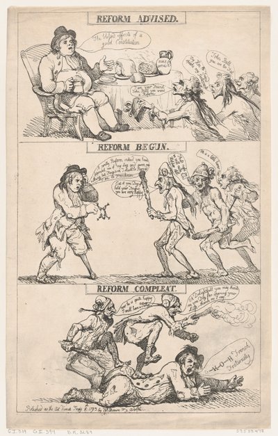 Reformot javasoltak, megkezdődött a reform, a reform befejeződött alkotó: Thomas Rowlandson