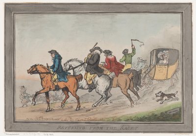 Visszatérve a versenyekről, 1791. december 1., 1791. december 1. alkotó: Thomas Rowlandson
