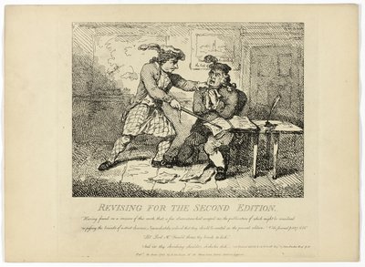 A második kiadás átdolgozása, Boswell Hebridák körútja című művéből alkotó: Thomas Rowlandson