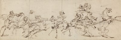 Lóháton és autóval történő balesetek alkotó: Thomas Rowlandson