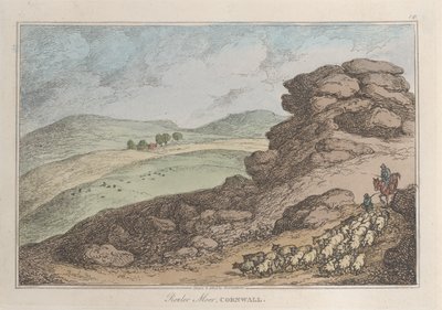 Rouler Moor, Cornwall, Sketches from Nature, 1822., 1822. alkotó: Thomas Rowlandson