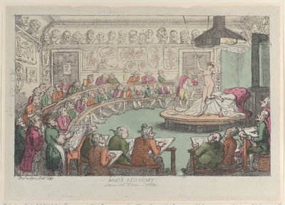 Királyi Akadémia, Somerset House, London, 1801-11., 1801-11. alkotó: Thomas Rowlandson