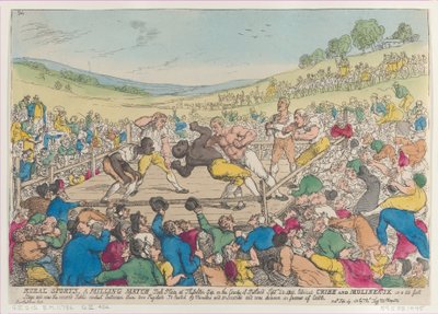 Vidéki sport, Malommérkőzés, 1811. szeptember 29., 1811. szeptember 29. alkotó: Thomas Rowlandson