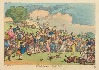 Vidéki sportok. Smock-verseny alkotó: Thomas Rowlandson