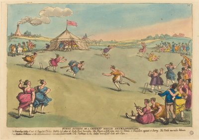Vidéki sportok vagy egy krikettmérkőzés rendkívüli alkotó: Thomas Rowlandson