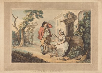 Vidéki udvarlás alkotó: Thomas Rowlandson