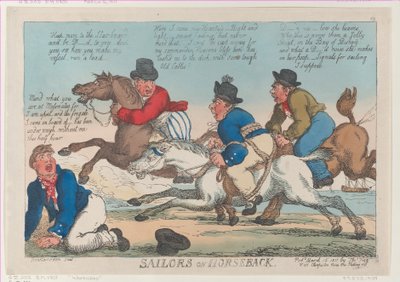 Matrózok lóháton, 1811. március 16., 1811. március 16. alkotó: Thomas Rowlandson