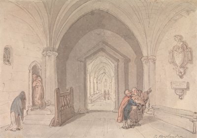 Jelenet egy kolostorban alkotó: Thomas Rowlandson