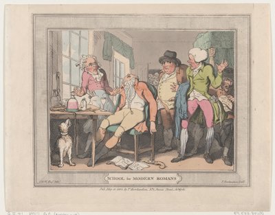 Modern rómaiak iskolája, 1802. május 10., 1802. május 10. alkotó: Thomas Rowlandson