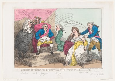 Secret Influence Directing The New P-l-t [Parlament], 1784. május 18., 1784. május 18. alkotó: Thomas Rowlandson