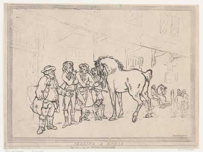 Ló eladása, 1791. december 1., 1791. december 1. alkotó: Thomas Rowlandson