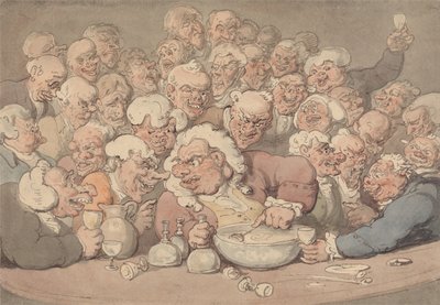Puncs tálalása alkotó: Thomas Rowlandson