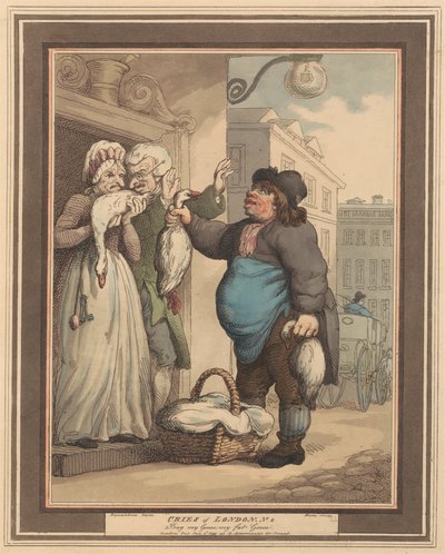 Nyolcas készlet (2): Cries of London alkotó: Thomas Rowlandson