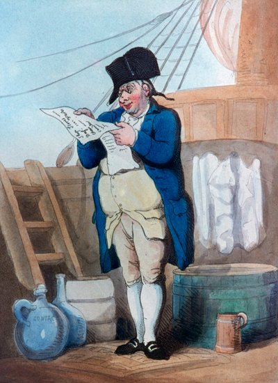 Hajóüzletek tisztviselője, 1799 alkotó: Thomas Rowlandson