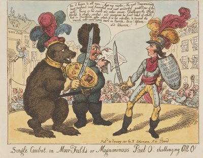 Párviadal Moorfieldsben, avagy a nagylelkű Paul O! - aki minden O!-t kihív (a Caricature 4. kötetéből) alkotó: Thomas Rowlandson