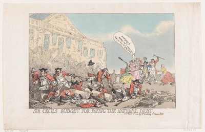 Sir Cecils költségvetése az államadósság kifizetésére, 1784. március 30., 1784. március 30. alkotó: Thomas Rowlandson