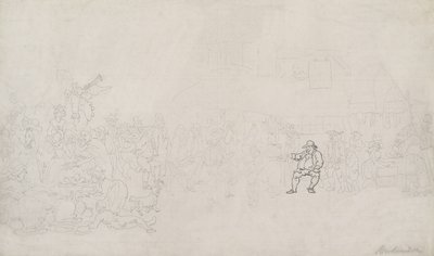 Vázlat a „The Recruiter” című műhöz alkotó: Thomas Rowlandson