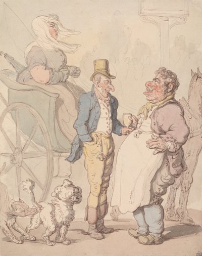 „Slender Billy”  pihenőt tart alkotó: Thomas Rowlandson