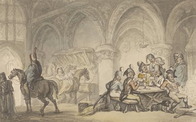 Katonák mulatoznak egy fogadóban alkotó: Thomas Rowlandson