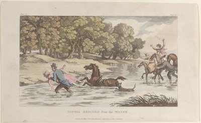 Sophia Rescued from the Water, The Vicar of Wakefield, 1817. május 1., 1817. május 1. alkotó: Thomas Rowlandson