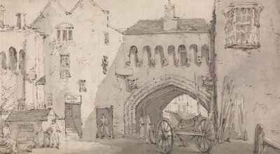 Southampton, a Watergate és a Globe Inn alkotó: Thomas Rowlandson