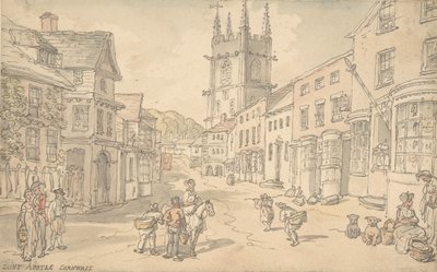 St. Austell, Cornwall, 1780-1827. alkotó: Thomas Rowlandson