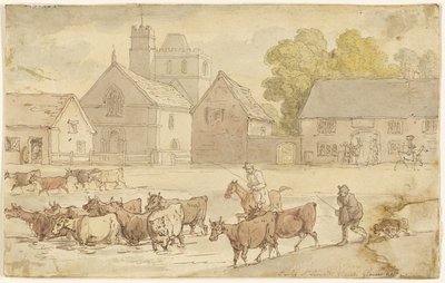 Stanley St. Leonard Church, Gloucestershire alkotó: Thomas Rowlandson