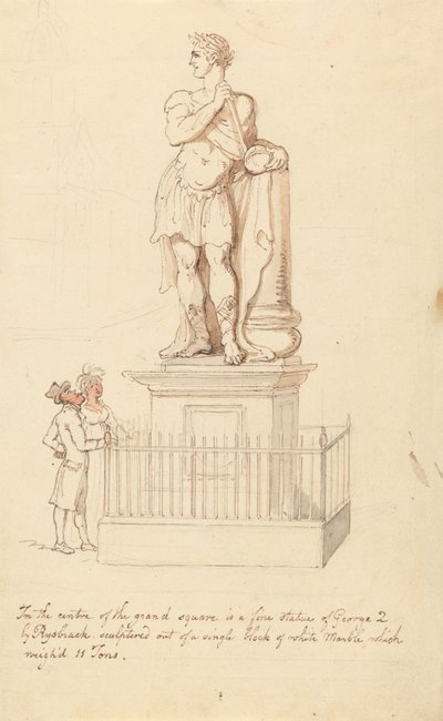 II. György szobra, Greenwich alkotó: Thomas Rowlandson