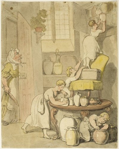A befőtt ellopása alkotó: Thomas Rowlandson