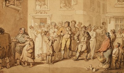 Utcazenészek, 1823 alkotó: Thomas Rowlandson