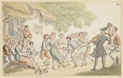 Tanulmány a Dr. szintaxis és vidéki sport számára alkotó: Thomas Rowlandson