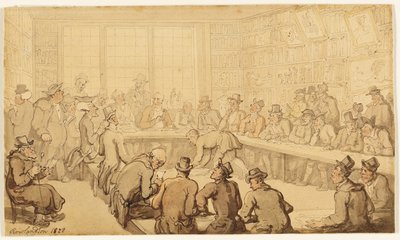 Tanulmány a Dr. Syntax számára egy könyvaukción alkotó: Thomas Rowlandson